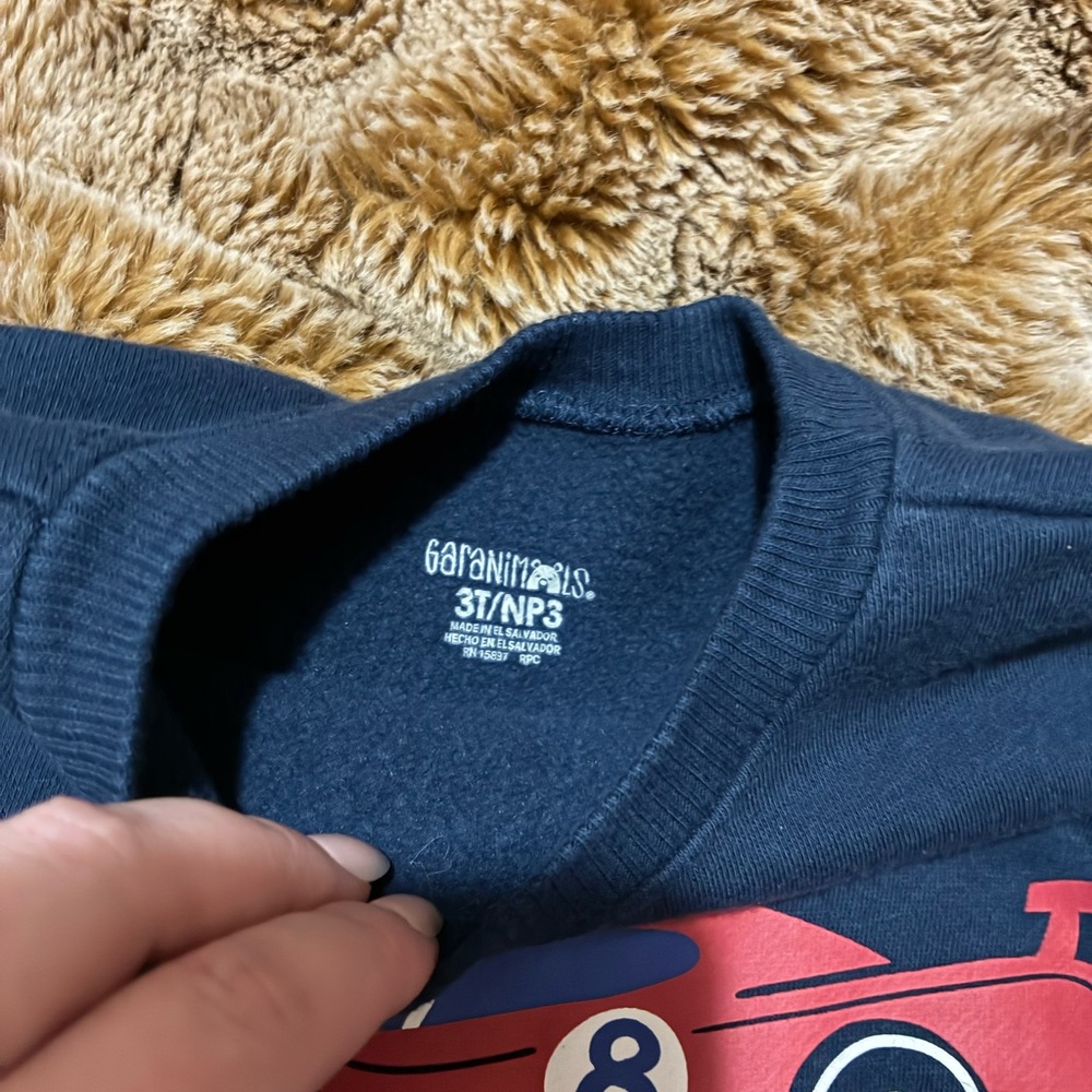 Like new toddler Garanimals Navy race car Sweatshirt in 3T - Picture 3 of 4